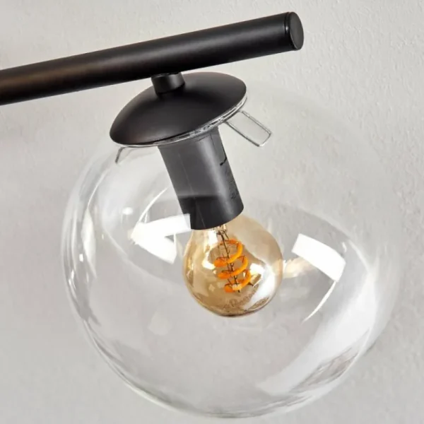 hofstein Gastor Plafonnier, Boule lumineuse Ambre, Clair, Fumé, 4 lumières* Lampes Modernes