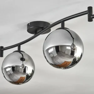 hofstein Gastor Plafonnier, Boule lumineuse Chrome, Fumé, 6 lumières* Lampes Modernes