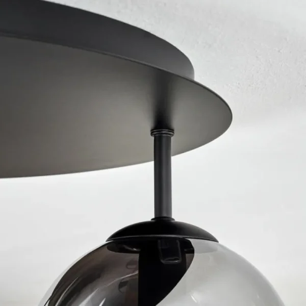 hofstein Gastor Plafonnier, Boule lumineuse 45 cm Chrome, Clair, Fumé, 5 lumières* Lampes Modernes