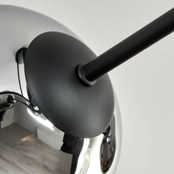 hofstein Gastor Plafonnier, Boule lumineuse 15 cm Chrome, Fumé, 6 lumières* Lampes Modernes