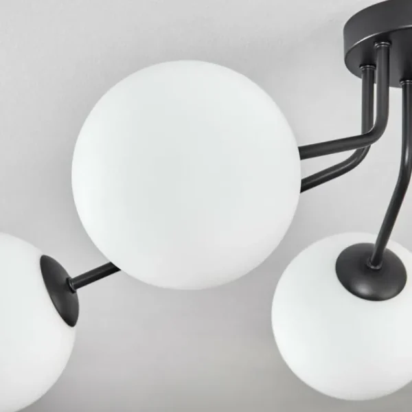 hofstein Gastor Plafonnier, Boule lumineuse Blanc, 6 lumières* Lampes En Verre
