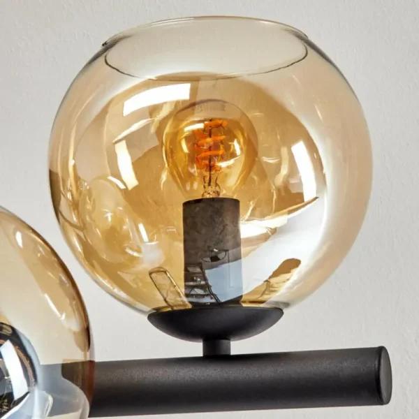 hofstein Gastor Plafonnier, Boule lumineuse Ambre, 8 lumières* Lampes En Verre