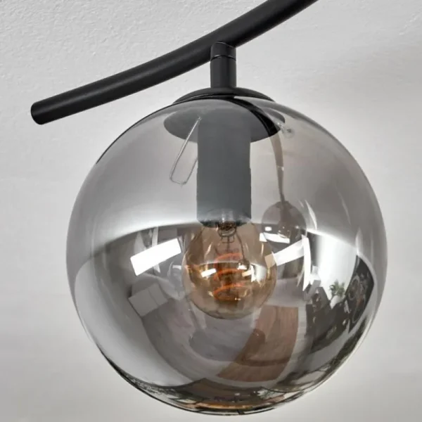 hofstein Gastor Plafonnier, Boule lumineuse Chrome, Fumé, 6 lumières* Lampes Modernes