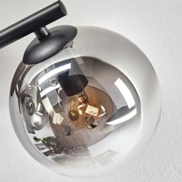 hofstein Gastor Plafonnier, Boule lumineuse Clair, Fumé, 3 lumières* Lampes Modernes