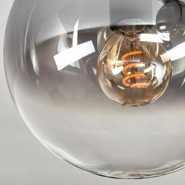hofstein Gastor Plafonnier, Boule lumineuse Clair, Fumé, 4 lumières* Lampes Modernes