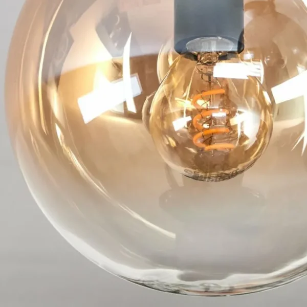 hofstein Gastor Plafonnier, Boule lumineuse Ambre, Clair, Fumé, 4 lumières* Lampes Modernes