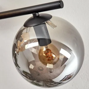hofstein Gastor Plafonnier, Boule lumineuse Ambre, Fumé, 4 lumières* Lampes Modernes