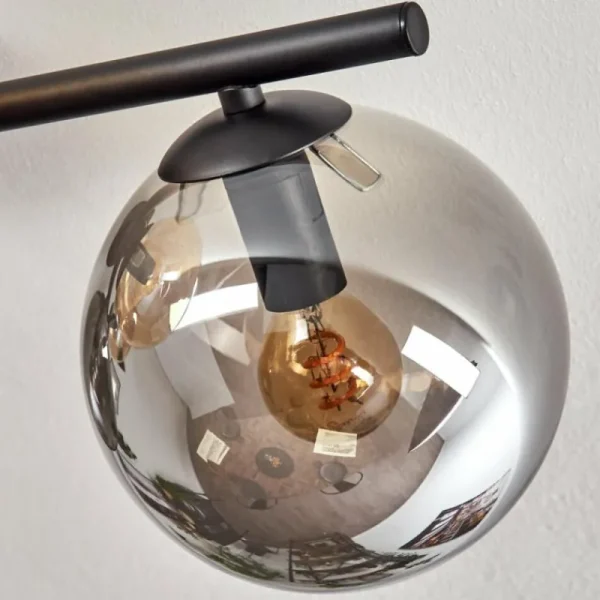 hofstein Gastor Plafonnier, Boule lumineuse Ambre, Fumé, 4 lumières* Lampes Modernes