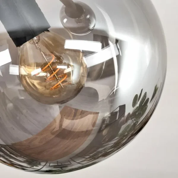 hofstein Gastor Plafonnier, Boule lumineuse Fumé, 6 lumières* Lampes Modernes
