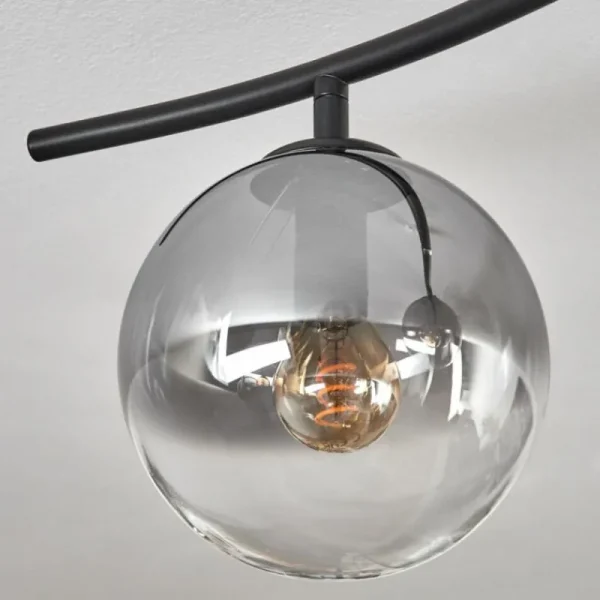 hofstein Gastor Plafonnier, Boule lumineuse Chrome, Clair, Fumé, 6 lumières* Lampes Modernes
