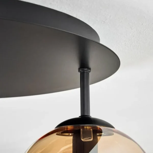 hofstein Gastor Plafonnier, Boule lumineuse 45 cm Ambre, Clair, Fumé, 5 lumières* Lampes Modernes