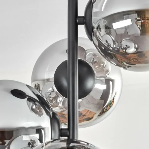 hofstein Gastor Plafonnier, Boule lumineuse Chrome, Clair, Fumé, 4 lumières* Lampes Modernes