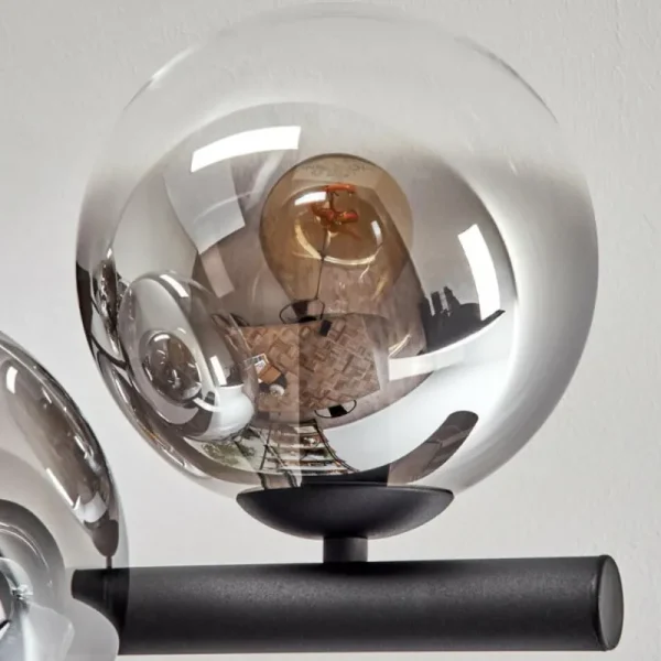 hofstein Gastor Plafonnier, Boule lumineuse Clair, Fumé, 8 lumières* Lampes Modernes