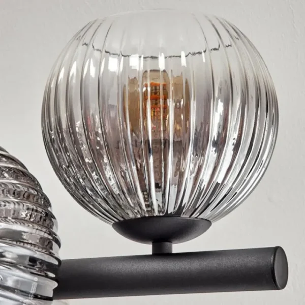 hofstein Gastor Plafonnier, Boule lumineuse Clair, Fumé, 8 lumières* Lampes Modernes
