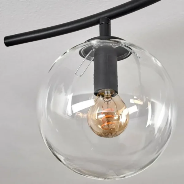 hofstein Gastor Plafonnier, Boule lumineuse Ambre, Clair, Fumé, 6 lumières* Lampes Modernes