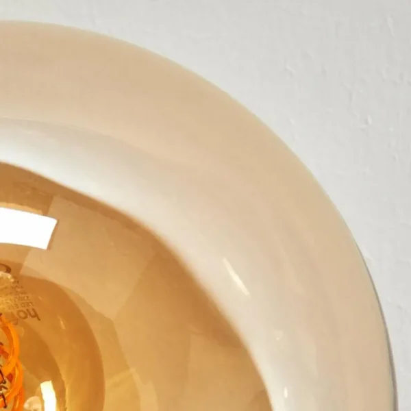hofstein Gastor Plafonnier, Boule lumineuse Ambre, Fumé, 5 lumières* Lampes Modernes