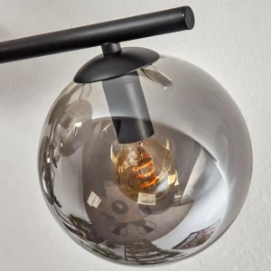 hofstein Gastor Plafonnier, Boule lumineuse Chrome, Fumé, 4 lumières* Lampes Modernes