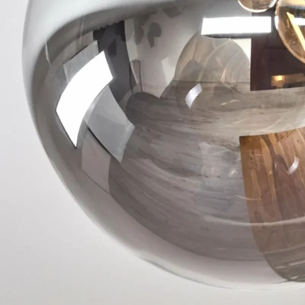 hofstein Gastor Plafonnier, Boule lumineuse Ambre, Fumé, 6 lumières* Lampes Modernes