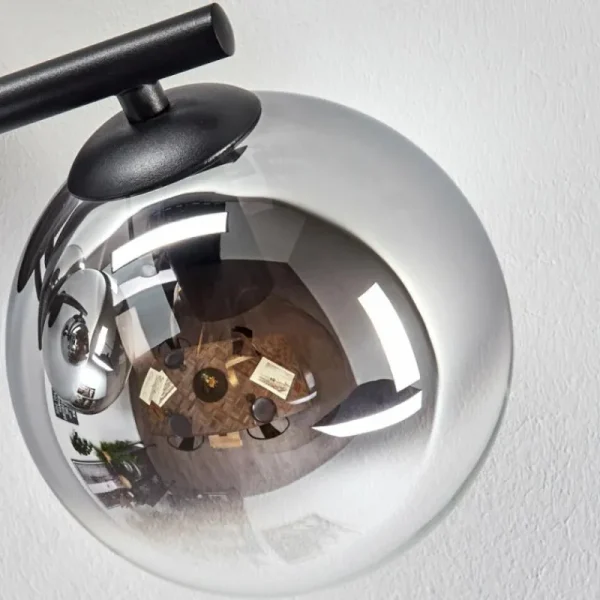hofstein Gastor Plafonnier, Boule lumineuse Chrome, Clair, Fumé, 3 lumières* Lampes Modernes