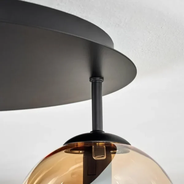 hofstein Gastor Plafonnier, Boule lumineuse 45 cm Ambre, Clair, Fumé, 5 lumières* Lampes Modernes