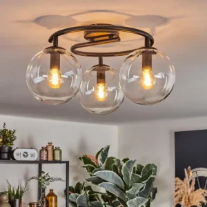 hofstein Gastor Plafonnier, Boule lumineuse Clair, 3 lumières* Lampes En Verre