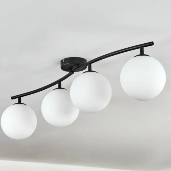 hofstein Gastor Plafonnier, Boule lumineuse Blanc, 4 lumières* Lampes En Verre