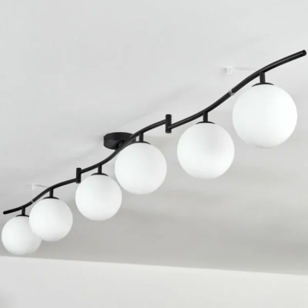 hofstein Gastor Plafonnier, Boule lumineuse Blanc, 6 lumières* Lampes En Verre