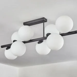 hofstein Gastor Plafonnier, Boule lumineuse Blanc, 8 lumières* Lampes En Verre