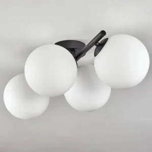 hofstein Gastor Plafonnier, Boule lumineuse Blanc, 4 lumières* Lampes En Verre