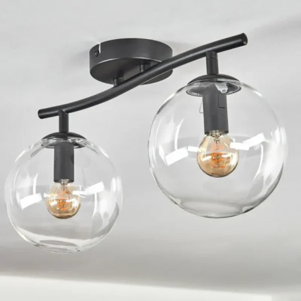 hofstein Gastor Plafonnier, Boule lumineuse Clair, 2 lumières* Lampes En Verre