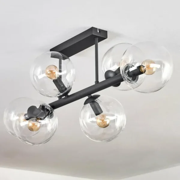 hofstein Gastor Plafonnier, Boule lumineuse Clair, 6 lumières* Lampes En Verre
