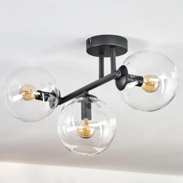 hofstein Gastor Plafonnier, Boule lumineuse Clair, 3 lumières* Lampes En Verre