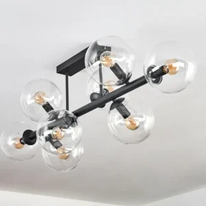 hofstein Gastor Plafonnier, Boule lumineuse Clair, 8 lumières* Lampes En Verre