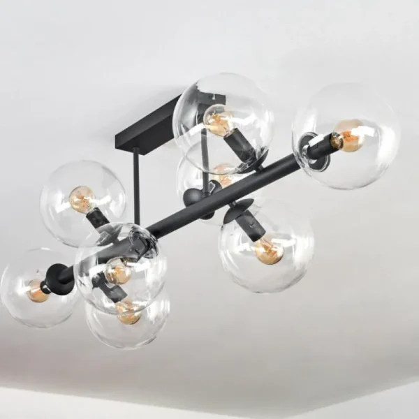 hofstein Gastor Plafonnier, Boule lumineuse Clair, 8 lumières* Lampes En Verre