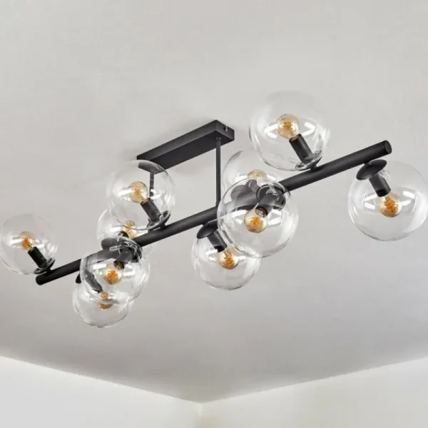 hofstein Gastor Plafonnier, Boule lumineuse Clair, 10 lumières* Lampes En Verre