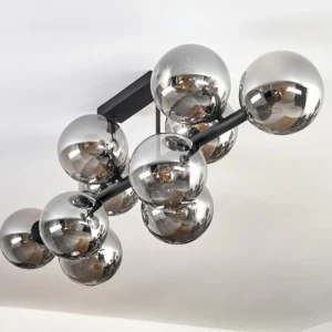 hofstein Gastor Plafonnier, Boule lumineuse Fumé, 10 lumières* Lampes Modernes
