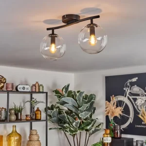 hofstein Gastor Plafonnier, Boule lumineuse Clair, 2 lumières* Lampes En Verre
