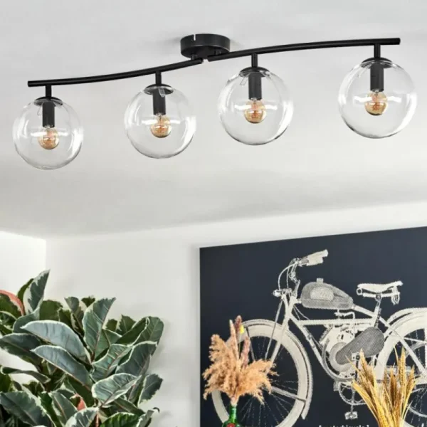 hofstein Gastor Plafonnier, Boule lumineuse Clair, 4 lumières* Lampes En Verre