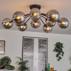 hofstein Gastor Plafonnier Fumé, 12 lumières* Lampes Modernes