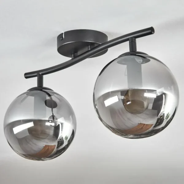hofstein Gastor Plafonnier Fumé, 2 lumières* Lampes Modernes