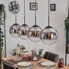 hofstein Gastor Suspension, Boule lumineuse, Suspension Chrome, Clair, Fumé, 4 lumières* Lampes Modernes