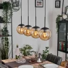 hofstein Gastor Suspension, Boule lumineuse, Suspension Ambre, 4 lumières* Lampes En Verre