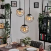 hofstein Gastor Suspension, Boule lumineuse Ambre, Clair, 3 lumières* Lampes En Verre