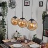 hofstein Gastor Suspension, Boule lumineuse, Suspension Ambre, 3 lumières* Lampes En Verre