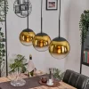 hofstein Gastor Suspension, Boule lumineuse Or, Clair, 3 lumières* Lampes En Verre