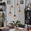 hofstein Gastor Suspension, Boule lumineuse, Suspension Ambre, Clair, 5 lumières* Lampes En Verre