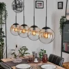 hofstein Gastor Suspension, Boule lumineuse, Suspension Ambre, Clair, 4 lumières* Lampes En Verre