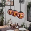 hofstein Gastor Suspension, Boule lumineuse, Suspension Cuivré, 3 lumières* Lampes En Verre