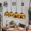 hofstein Gastor Suspension, Boule lumineuse, Suspension Or, Clair, 4 lumières* Lampes En Verre