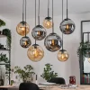 hofstein Gastor Suspension, Boule lumineuse, Suspension Ambre, Fumé, 8 lumières* Lampes Modernes